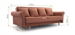 Sofa cama - KRYSTYNA, Gris claro