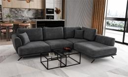 Sofa cama - LARDE , Gris oscuro, 286x191