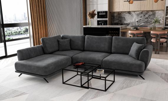 Foto Sofa cama - LARDE , Gris oscuro, 286x191