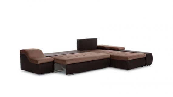 Foto Sofa cama - Ontario, Negro, polipiel