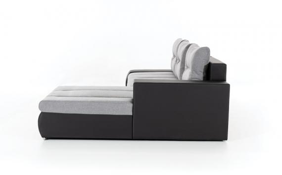 Foto Sofa cama - Ottavio, 275x180, Gris/Blanco, Tela y polipiel