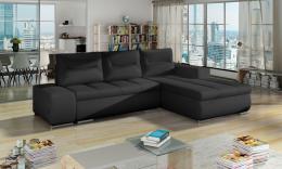 Sofa cama - Ottavio, 275x180,  Negro, polipiel