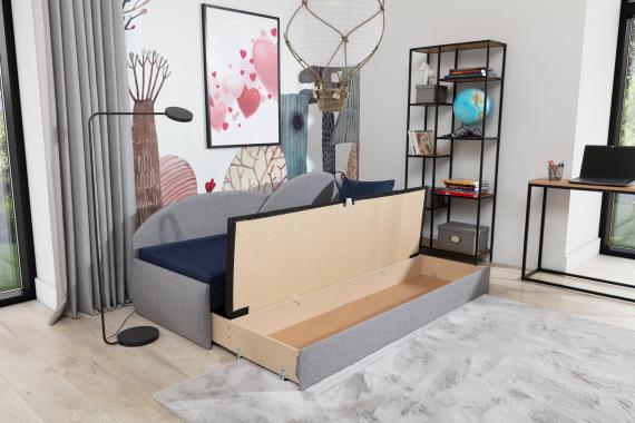 Foto Sofa cama para niños - Aga, Gris/Gris, 218x80