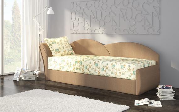 Foto Sofa cama para niños - Aga, Marrón/Beige, 218x80