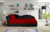 Foto Sofa cama para niños - Aga, Negro/Rojo, 218x80