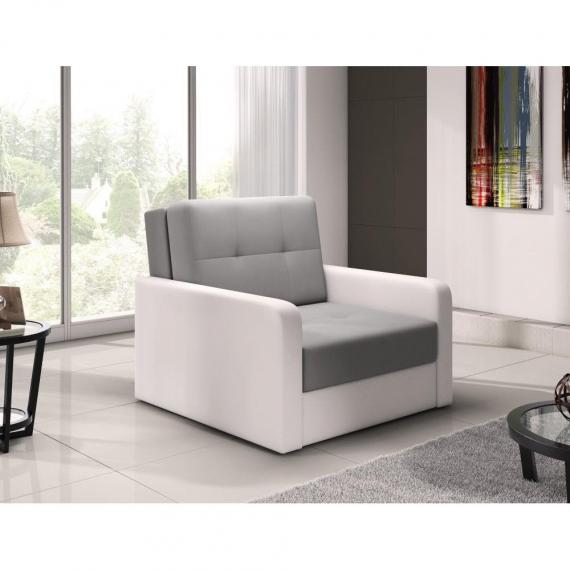 Foto Sofa cama pequeño - TOP, Gris claro + negro