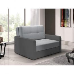 Sofa cama pequeño - TOP II, Gris + Blanco