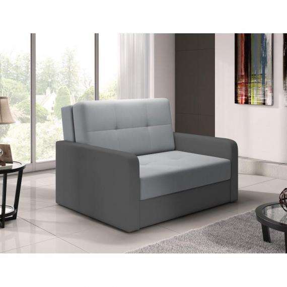 Foto Sofa cama pequeño - TOP II, Gris + Blanco