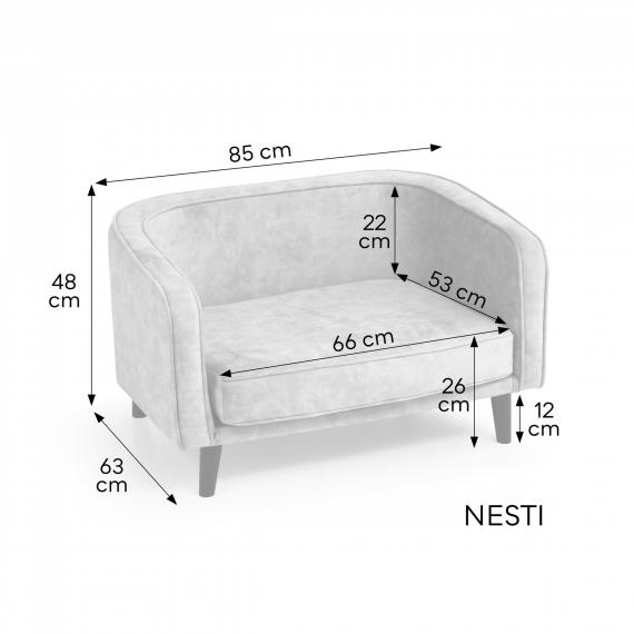 Photo PET SOFA BED NESTI DARK GRAY