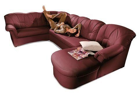 Foto Sofa cama U - Papenburg N.º de artículo 2367056912 Polipiel, Rojo