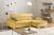 Sofa chaise longue cama, alto respaldo con reposacabezas reclinables – OLIVIA, Amarillo