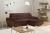 Sofa chaise longue cama, alto respaldo con reposacabezas reclinables – OLIVIA, Marrón