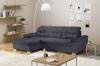 Foto Sofa chaise longue cama, alto respaldo con reposacabezas reclinables – OLIVIA, Gris