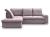 Sofa chaiselongue cama - Boss, Derecho, Gris claro