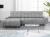 Sofa chaiselongue cama - Carry, Gris