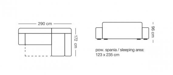 Foto Sofa chaiselongue cama - Carry, Cappucino