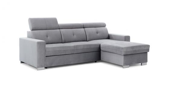 Foto Sofa chaiselongue cama - FRESIA, Gris oscuro