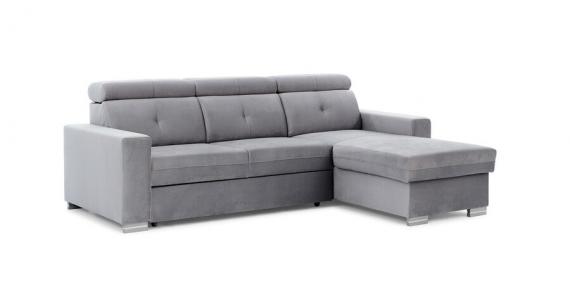 Foto Sofa chaiselongue cama - FRESIA, Gris claro