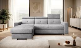 Sofa chaiselongue cama - FRESIA, Gris claro