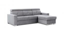 Sofa chaiselongue cama - FRESIA, Gris claro