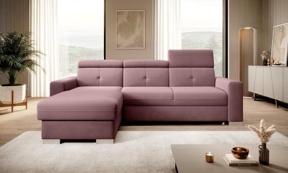 Foto Sofa chaiselongue cama - FRESIA, Rosa