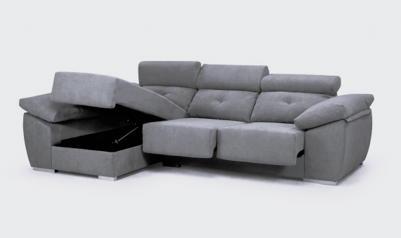 Foto Sofa chaiselongue con arcon - Tívoli, Beige