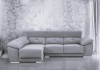 Foto Sofa chaiselongue con arcon - Tívoli, Gris claro