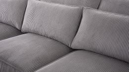 Sofa chaiselongue - Jezzi, Gris