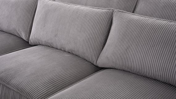 Foto Sofa chaiselongue - Jezzi, Gris