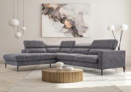 Sofa chaiselongue - Jezzi, Gris claro