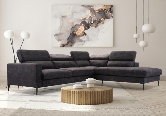 Foto Sofa chaiselongue - Jezzi, Marrón