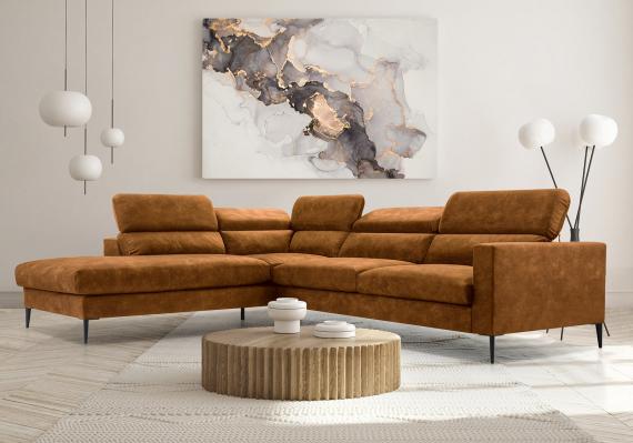 Foto Sofa chaiselongue - Jezzi, Mostaza