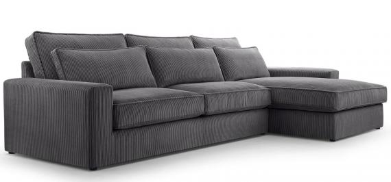 Foto Sofa grande - CLEO, Gris oscuro, 308cm x 176cm