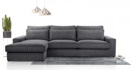 Sofa grande - CLEO, Gris oscuro, 308cm x 176cm