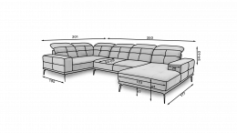 Sofa - Neviro, verde, izquierda