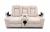Sofa relax electricos reclinables - altavoces con subwoofer - portavasos - cargador inalambico - luces LED - puerto usb - 2 plazas - beige - TEXAS
