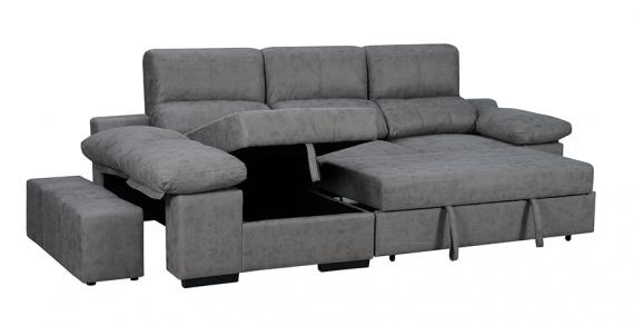 Foto SOFA SHAISELONGUE CAMA C/ARCON REVERSIBLE - NIKOL, cemento