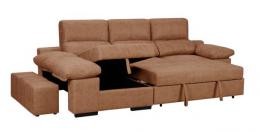 SOFA SHAISELONGUE CAMA C/ARCON REVERSIBLE - NIKOL, piedra