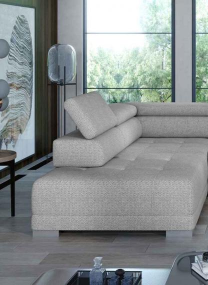 Foto Sofa XL con reposacabezas móviles - CAMPO XL, Tela, Gris