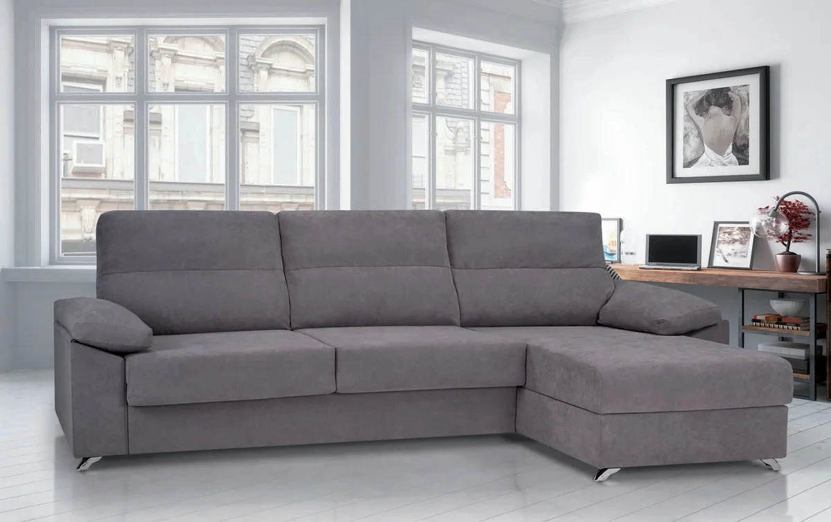 Sofá chaise longue cama apertura italiana – Madrid, Gris