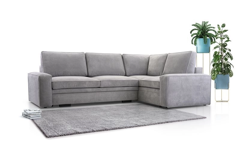 Sofa cama con arcon - Toledo, Gris, 296x196