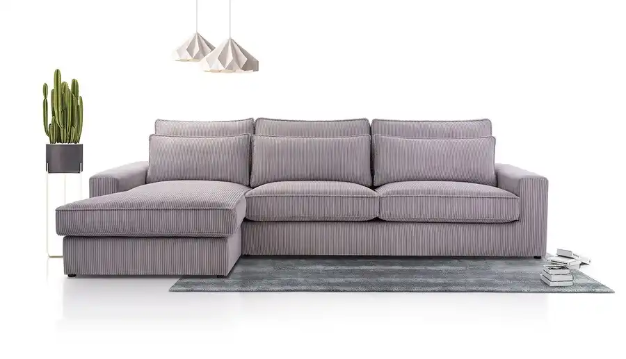 Sofa grande - CLEO, Gris, 308cm x 176cm