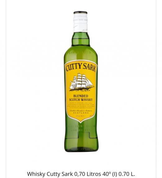 Foto WHISKY CUTTY SARK 0.70 CL.