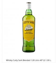 WHISKY CUTTY SARK 1 L.