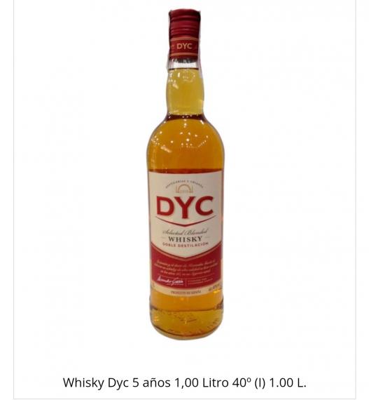 Foto WHISKY DYC 5 AÑOS 1L.