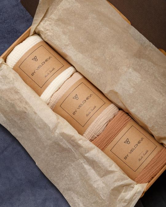 Φωτογραφία Муслиновые пеленки BY VELCHEVA