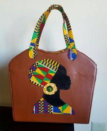 Bolso de cuero marrón