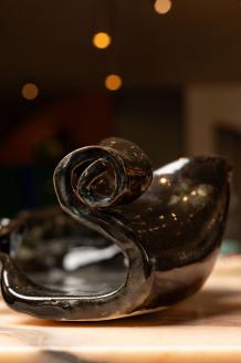 Gran Plato-Escultura « Noir Wave »