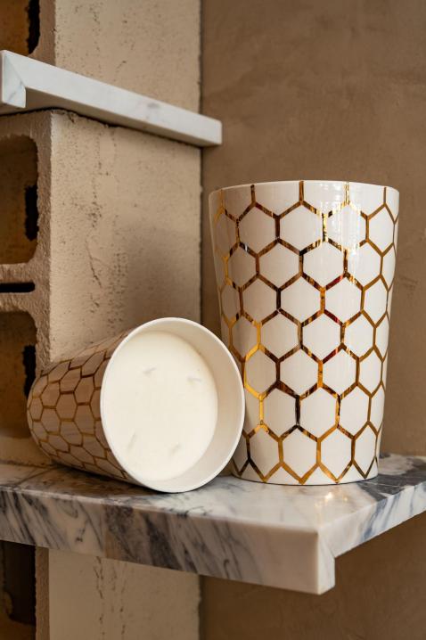 Foto Vela Decorativa “Golden Hive”