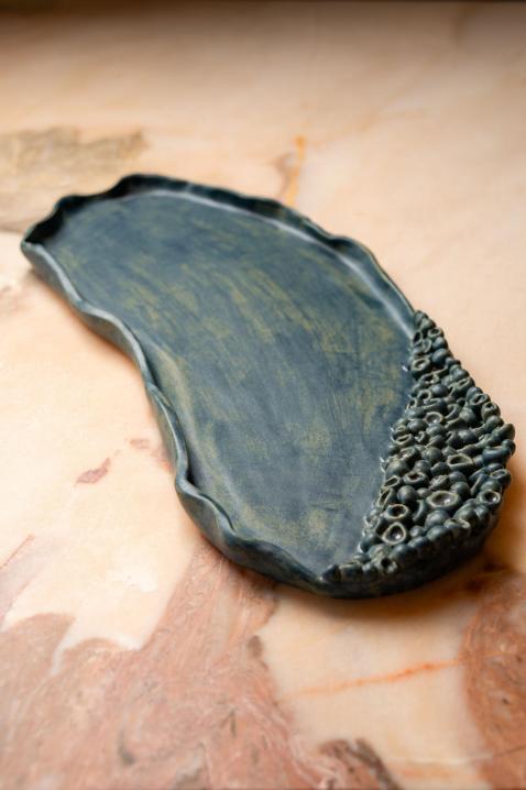 Foto El plato cerámico « Deep Forest Echo »